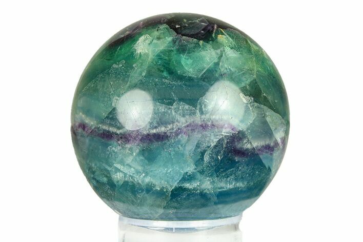 Colorful Banded Fluorite Sphere - China #284406